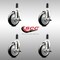 Service Caster 5 Inch 316SS Black Poly Swivel 1-1/4 Inch Expanding Stem Caster Set Brake SCC SCC-SS316EX20S514-PPUB-BLK-TLB-114-4 - alternate 2